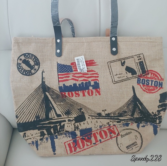 earthbags Handbags - New Boston/Massachusetts Jute Earthbag Tote/Bag